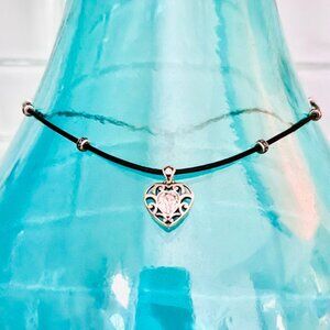 Brighton Reversible Sofi Silver & Crystal Heart Necklace